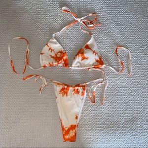 Tie dye string bikini set